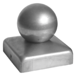 Daszek ozdobny z kulą na słupek 100x100 mm (surowy)
