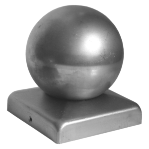 Daszek ozdobny z bardzo dużą kulą na słupek 120x120 mm (ocynk)