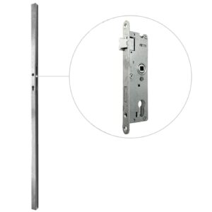 Słupek 60x40x2000 mm z kasetą i zamkiem 72/34