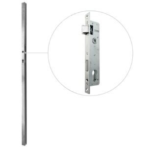 Słupek 40x40x2000 mm z kasetą i zamkiem 90/20 - ocynkowany