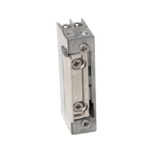 Elektrozaczep symetryczny 1420RF 12-24V AC/DC radialny z blokadą – wąski, regulowany