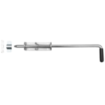 Rygiel do bramy lub furtki ze sprężyną. 420x14 mm, ocynkowany