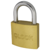 Kłódka żeliwna QLOCK 40 mm złota