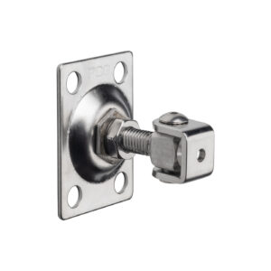 Zawias regulowany nierdzewny Pinox M12 z szyldem 75x55 - Surowy