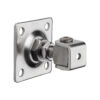 Zawias regulowany nierdzewny Pinox M16 z szyldem 80x80 - Surowy